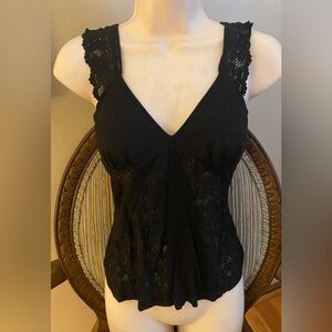 Bebe Black Lace Top
